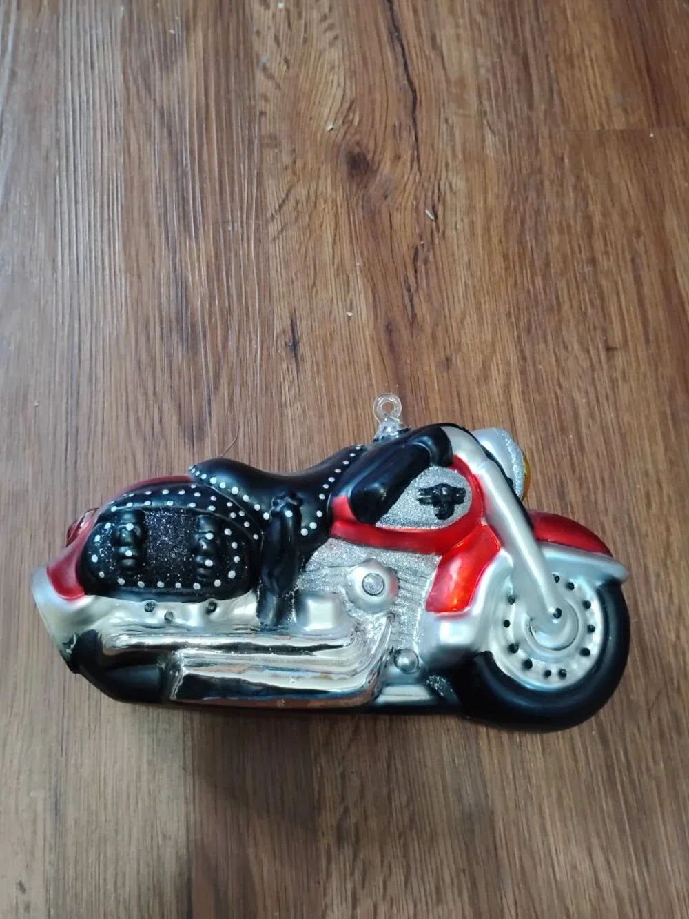 Vintage 90s Christopher Radko Harley-Davidson Motorcycle Mercury Glass Ornament